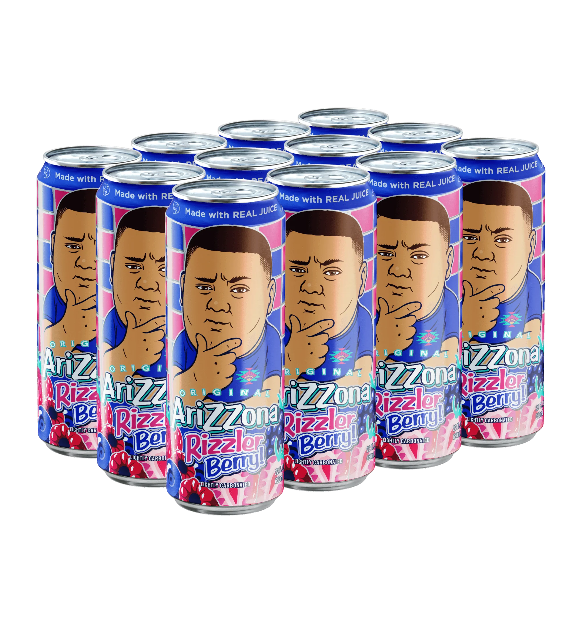 Rizzler Berry Sparkling Juice Cocktail | 22 oz. Big Can / 12-pack - Image 3