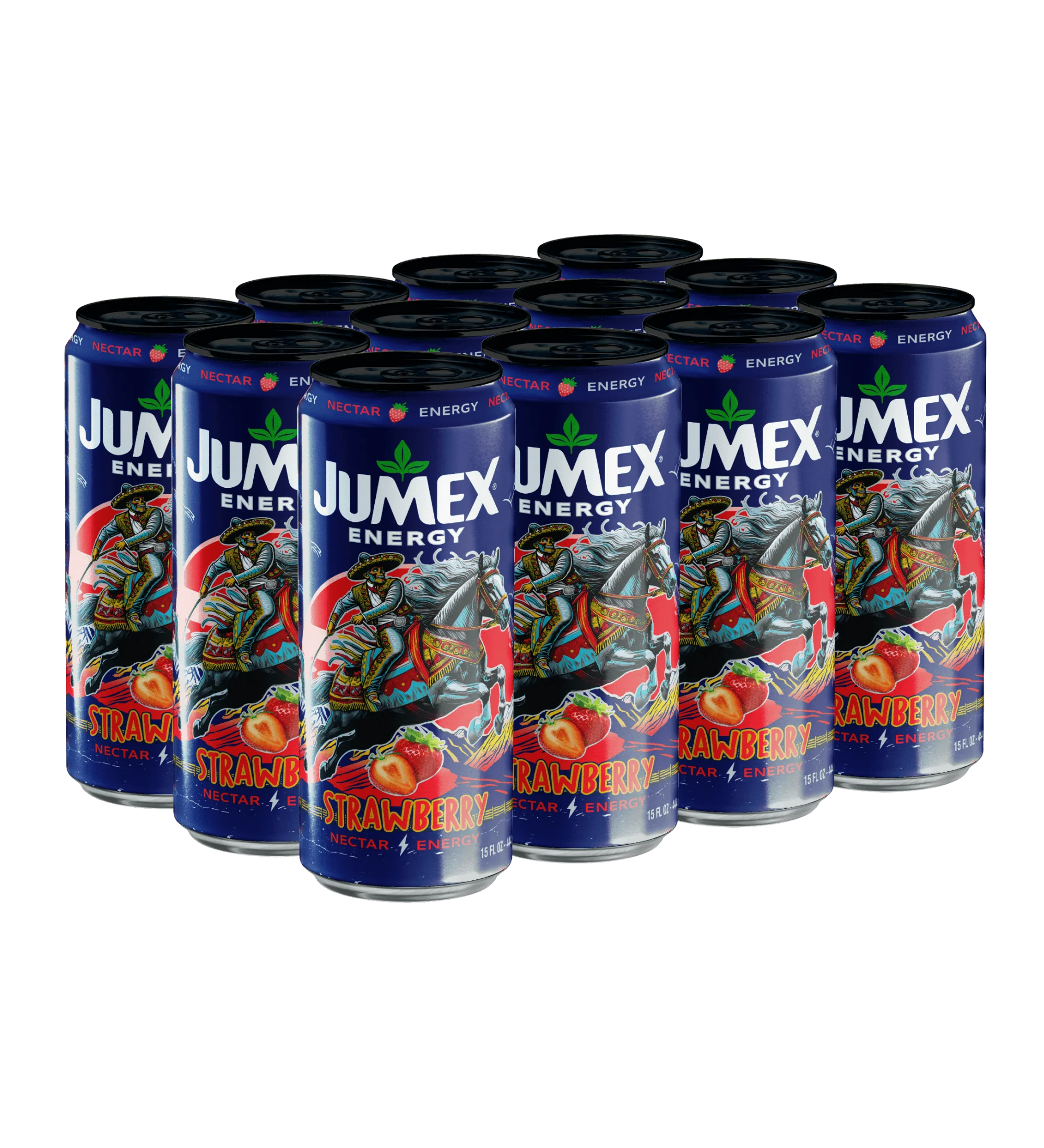 Jumex Energy Strawberry Nectar Drink | 15 oz. Can / 12-pack - Image 3